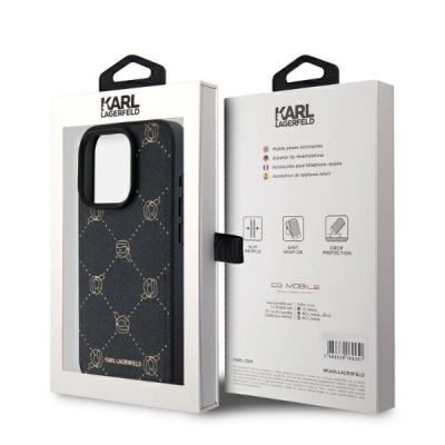 5. Etui Karl Lagerfeld Magsafe Karl Head na iPhone 15 Pro - czarne