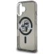 6. Etui Karl Lagerfeld IML Glitter Karl & Choupette Sketch Logo MagSafe na iPhone 16 - czarne
