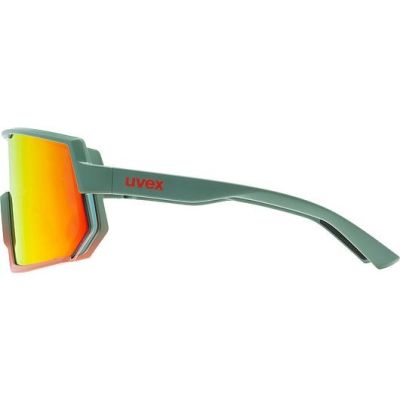 3. Uvex sportstyle 235 Okulary do wielu sportów Unisex Półobwódkowe Zielony, Czerwony