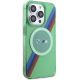 4. Etui BMW M Tricolor Stripes MagSafe na iPhone 15 Pro - zielone
