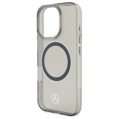 6. Etui Mercedes Silver Ring MagSafe na iPhone 16 Pro Max - czarne