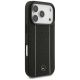 Etui Mercedes Leather Star Pattern Stripes MagSafe na iPhone 17 Pro - czarne