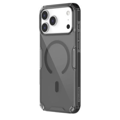 2. Etui Nillkin Nature TPU Pro Magnetic kompatybilne z MagSafe na iPhone 17 Pro Max - półprzezroczyste-czarne