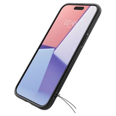 10. Etui Spigen Liquid Air na iPhone 15 Pro - czarny mat
