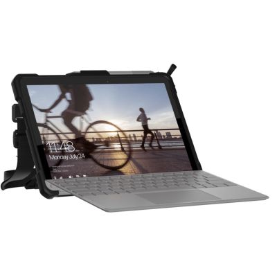 6. UAG Plasma-  obudowa ochronna z wbudowaną podstawką oraz paskiem na dłoń i ramię do Microsoft Surface Go 1/2/3/4 G (ice)