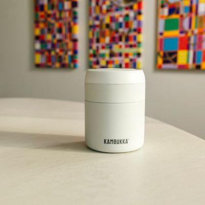 4. Termos obiadowy Kambukka Bora 600ml, Chalk White