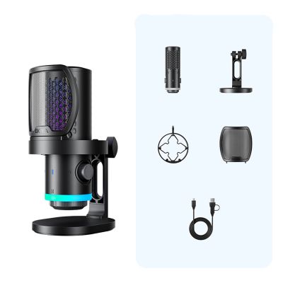 6. Mikrofon gamingowy BOYA CastMic G40 przewodowy USB-C - czarny
