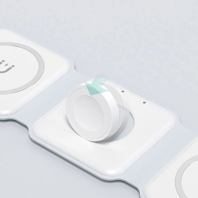 5. Ładowarka indukcyjna 3w1 Dudao A11N 15W - biała + kabel USB-C / USB-C