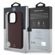 8. Etui Mercedes Textured And Plain Leather MagSafe na iPhone 16 Pro Max - czerwone