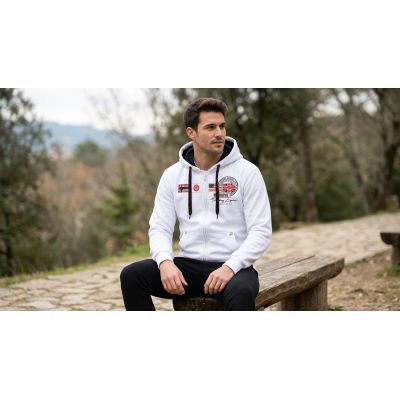 6. Bluza męska Geographical Norway GORMA MEN 100 EO +BS (WT1880H/GN-WHITE)