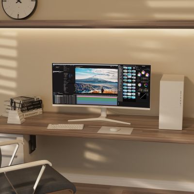 3. Monitor zakrzywiony JAPANNEXT 86,4cm JN-IPS340UWQHD60C-C65W-HS-W