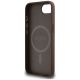 7. Etui Guess 4G Circle Classic Logo MagSafe na iPhone 16e - brązowe