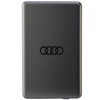 3. Powerbank Audi Big Logo MagSafe indukcyjny 15W 5000mAh - szary