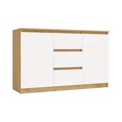 KOMODA 2 DRZWI 3 SZUFLADY ARTISAN/BIEL KOMPLET