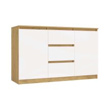 KOMODA 2 DRZWI 3 SZUFLADY ARTISAN/BIEL KOMPLET