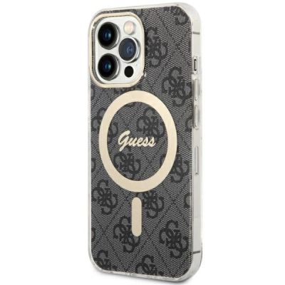 Etui Guess 4G MagSafe na iPhone 13 Pro / iPhone 13 - czarne