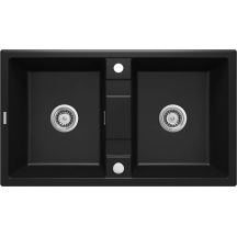 Zlewozmywak granitowy 2-komorowy ZQE_N203 5908212095928