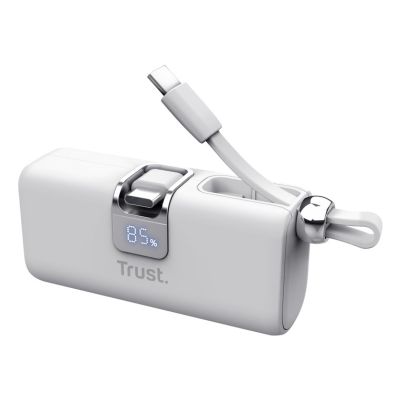 3. Kieszonkowy powerbank TRUST Pacto 5000 mAh biały