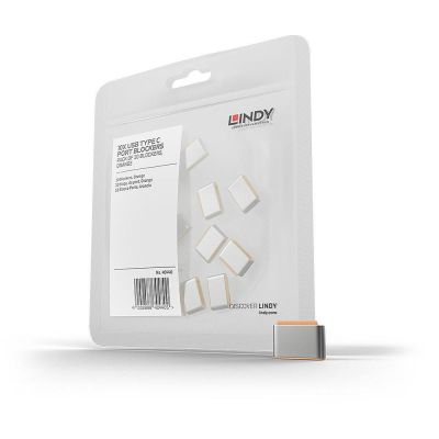 LINDY USB Typ C Port Schloss orange 10 StĂĽck
