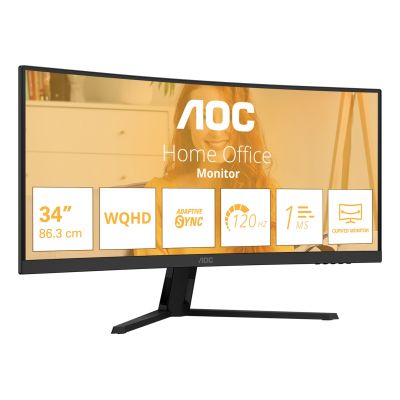 2. AOC B3 CU34B3E monitor komputerowy 86,4 cm (34") 3440 x 1440 px Wide Quad HD LED Czarny