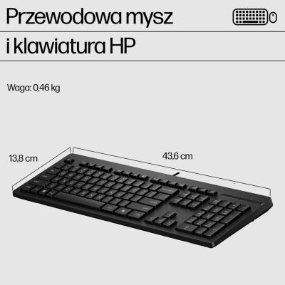 27. HP Przewodowa mysz i klawiatura 225 Combo