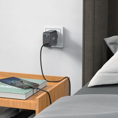 2. Acefast A29 PD50W GaN (USB-C+USB-C) dual port charger black