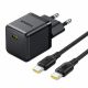 14. Ładowarka sieciowa Baseus Palm 1C 20W (z kablem Baseus Mini White USB-C 60W (20V/3A) 1m) - czarna