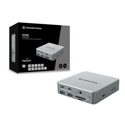 6. Stacja dokująca CONCEPTRONIC 15-1 USB-C->2xHDMI/2xUSB-C/4xUSB-A/+80W si