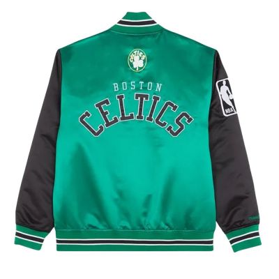2. Kurtka Mitchell & Ness NBA Boston Celtics Primetime Heavyweight Satin Jacket Vintage Logo Celtics M JK8453-BCEKYGN