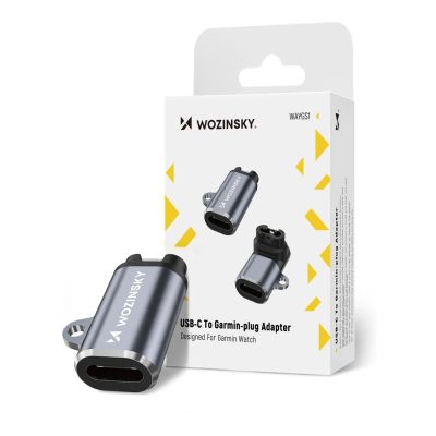 2. Adapter Wozinsky WAYGS1 przejściówka USB-C do smartwatch Garmin - szary