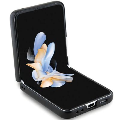 4. Etui Hello Kitty Metal Logo Kitty Head na Samsung Galaxy Z Flip 5 - czarne