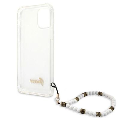 7. Etui Guess White Pearl na iPhone 12 / iPhone 12 Pro - przezroczyste