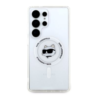 3. Etui Karl Lagerfeld Button Choupette Head Printed Logo MagSafe Samsung Galaxy S25 Ultra biały