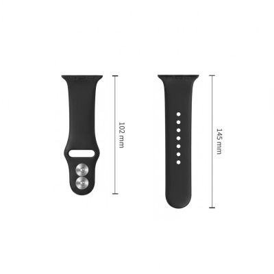 3. Pasek Tech-Protect Silicone na Apple Watch 44 / 45 / 46 / 49 mm - czarny