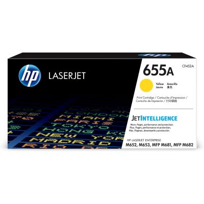 3. HP 655A oryginalny wkład LaserJet z żółtym tonerem