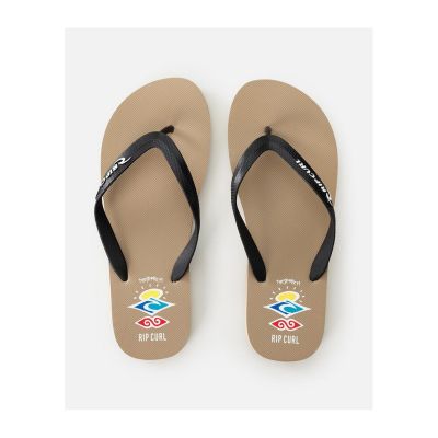3. Japonki plażowe RIP CURL Icons Of Surf Bloom Open Toe beżowe