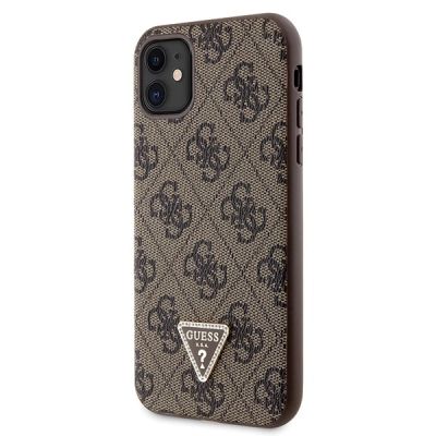 2. Etui Guess Crossbody 4G Metal Logo na iPhone 11 / Xr - brązowe
