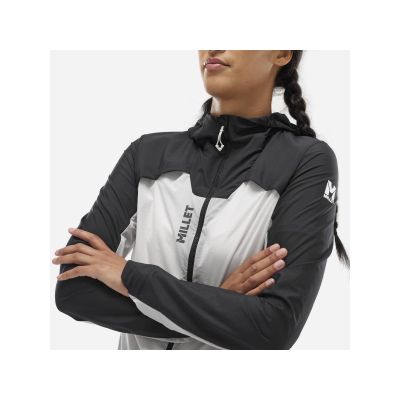 4. Kurtka damska MILLET Intense Windbreaker Jkt W biało czarny
