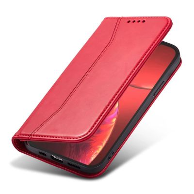 8. Magnet Fancy Case etui iPhone 14 Pro Max pokrowiec z klapką portfel podstawka czerwone