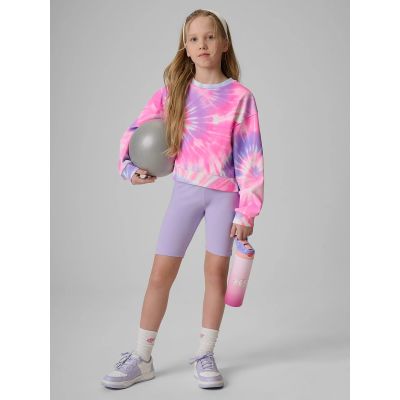6. Bluza dresowa loose bez kaptura dziewczęca 4F 4FJRSS26TSWSF2935-90A