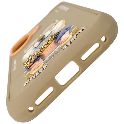 5. Etui Nimmy Glasses Cool nag na iPhone 17 - beżowe
