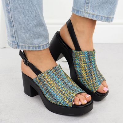 7. Sandały damskie na słupku plecionki M.Daszyński MR23126-7