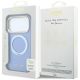 8. Etui Guess Ring Stand 360 Grained Classic Logo MagSafe na iPhone 18 Pro / 17 Pro - jasnoniebieskie