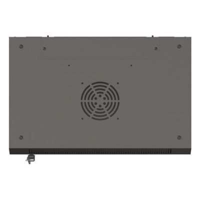 11. Szafa instalacyjna rack wisząca 19" 4U 540x350 czarna drzwi przeszklone LANBERG (flat pack)