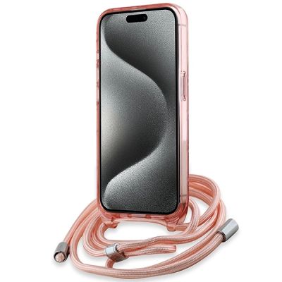 4. Etui Karl Lagerfeld IML Crossbody Monogram Karl & Choupette Head MagSafe na iPhone 15 / 14 / 13 - różowe