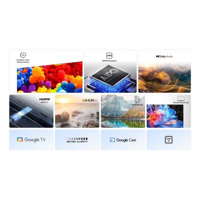 8. Telewizor TCL 43P69K LED 43'' 4K Ultra HD Google TV Dolby AC4 DVB-T2 Czarny