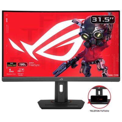 10. ASUS ROG Strix XG32WCS monitor komputerowy 80 cm (31.5") 2560 x 1440 px Quad HD LED Czarny