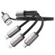 5. Kabel Tech-Protect UltraBoost 3w1 USB-A - Lightning / USB-C / micro USB 3.5A 1m - szary
