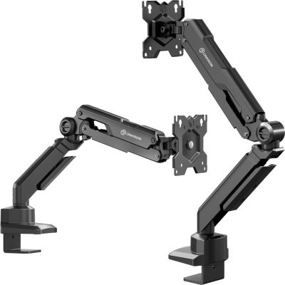 14. ONKRON G90-B Uchwyt biurkowy obrotowo-nachylny do monitora 13"-34" maks 10 kg, z obracaniem, czarny