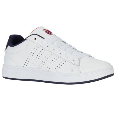 2. K-Swiss COURT BASE II WHITE/NAVY/RED-M (04411-130-M)